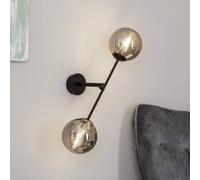 EMIBIG LIGHTING Wall lamp Linear, black/graphite, 2-bulb