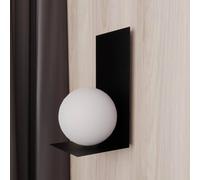 EMIBIG LIGHTING Wall lamp shape 5, 15 cm x 30 cm, black/opal