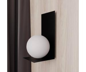 EMIBIG LIGHTING Wall lamp shape 5, 15 cm x 30 cm, black/opal