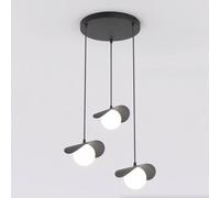 Emibig RITUAL Pendant lamp 3 x G9 Black with White Shade Emibig Black
