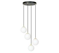 Emibig ROYAL Pendant lamp 4 x E14 Black, gold with White Shade