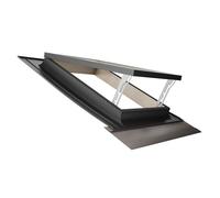 Emica - Rooflight Vasistas Opening | Best Line Standard Glass 4/9/4 | Fir Wood | Skylight (55x72 Base x Height)