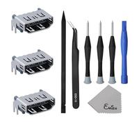EMiEN 3 PACK HDMI Port Socket Interface Connector Replacement for Sony Playstation 5 PS5 With T8H Screwdrivers Repair Tools