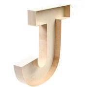 EMIGOS 22cm Wooden Fillable Letter J, Fillable Numbers and Shapes
