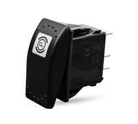 EMIHO Parking Brake Rocker Switch Replace 142-9320 Fit for Caterpillar Cat 216 246 257 262 247 252 257 259B3 Skid Steer Loader, 4 Pin ON-Off Handbrake Switch with Indicator Light