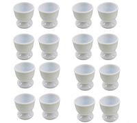 Emiif 16Pcs Egg Cup Set, Boiled Egg Holder for Breakfast, Plastic Egg Head Cup Set for Breakfast Brunch Boiled Egg