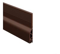 Emiif 1M Draft Excluder for Doors, Self-Adhesive Door Seal Strip Silicone Draught Excluder Bottom Weatherstrip Insulation Blocker for Interior Glass(Brown)
