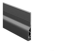 Emiif 1M Draft Excluder for Doors, Self-Adhesive Door Seal Strip Silicone Draught Excluder Bottom Weatherstrip Insulation Blocker for Interior Glass(Gray)