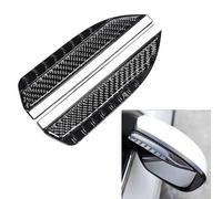 Emiif 2Pcs Car Side Mirror Rain Guard, Wing Mirror Rain Protector Cover Cap Universal Carbon Fiber Rear View Side Mirror Rain Eyebrow for Cars, SUVs