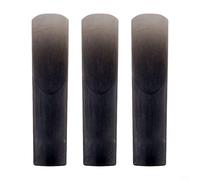 Emiif 3 Pack Saxophone Reeds Resin Plastic For Clarinet Soprano Alto Tenor Sax Instruments(Soprano Black)