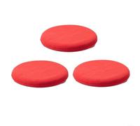 Emiif 3 Pack Stretch Round Stool Covers, Elastic All-Purpose Chair Covers for Bar Stools Kitchen Counter Salon Seats, Black Red Snug Fit(Red)