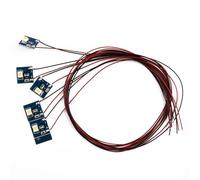 Emiif 5Pcs Pre-Wired 12V LED Lights Interior Lighting For Model Railway Building HO Scale OO Gauge Accessories(Cold Light)