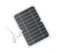 Emiif 5W 5V Solar Panel USB Charger, Monocrystalline Foldable Power Bank for Outdoor Camping Hiking, Compatible with Phone Tablet Battery Pack