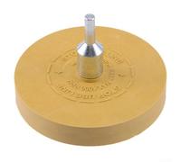 Emiif 88mm Rubber Eraser Caramel Wheel for Drill, Low Heat Stripe Removal Tool for Vinyl Decals and Graphics, Safe on Acrylic Enamel and Urethane Paint