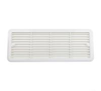Emiif Air Vent Grille Cover, Campervan Fridge Vent Grille for Thetford Caravan Motorhome Accessory Easy DIY Installation, Weather-Resistant, 483x186mm (White)