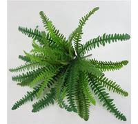 Emiif Artificial Boston for FERN Plants, Life-like Artificial Plant Fake Plant Leaves For Home Garden Party Wedding Decorations(18 head)