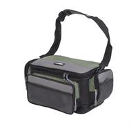 Emiif Bi-Color Waterproof Oxford Fishing Tackle Storage Bag Adjustable Shoulder Strap Multi-Compartment Carryall Storage Pack