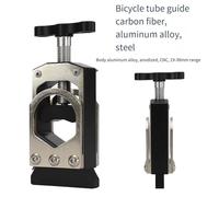 Emiif Bicycle Tube Cutting Guide Aluminum Alloy CNC Precision Tool for Carbon, Aluminum and Steel Forks and Seat Posts, 19-38mm Black