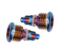 Emiif Bike Brake Lever Bleed Screws with O-Ring, Alloy Replacement Bolts Compatible with Magura MT2 MT4 MT5 MT7 MT8, Black/Gold/Rainbow/Blue, 2pcs