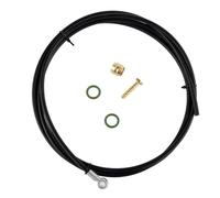 Emiif Bike Hydraulic Brake Hose Kit 2.0m 5.0mm with Banjo Adapter Rubber Seal Olive and Oil Needle Compatible with BH90 for Shimano SLX M7000 XT M8000 XTR M9000 Series Brakes Black