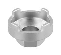Emiif Bike Sprocket Puller Tool Carbon Steel 4 Notch Single Speed Freewheel Remover Compatible with M24 Sockets and Wrenches Silver