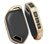 Emiif BlesConi for TPU Car Key Case Cover for Kia Picanto EV9 Sorento 2024 Models with Gold Edge Protection(White)