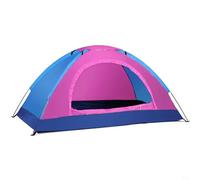 Emiif Camping Ultralight Tent 1-2 Man Tent Double-Door Backpacking Hiking Shelter Outdoor Adventures(2 person Pink)