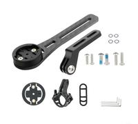 Emiif Carbon Fiber Bike Computer Mount Bracket Handlebar Mount Stand Holder for Garmin for Bryton With Light Stand(L127mm)