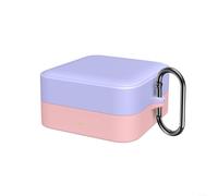 Emiif Ergonomic for Timekettle W4 Pro Earbuds Silicone Cover Lightweight Shockproof Protection with Textured Grip Surfaces(Purple and Pink)