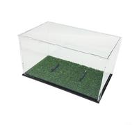 Emiif Football Display Case Holder, Acrylic Display Case Clear Storage Box Rugby Ball Holder Dustproof Protection Stand Showcase for Team Sports Memorabilia(green)