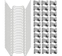 Emiif Greenhouse Glass Clips 50 Pcs Set with 25 W and 25 Z Clamps for Securing Glass Panels Compatible with Polycarbonate and Window Frames