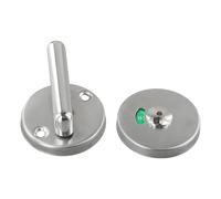 Emiif Indicator Bolt Vacant Engaged Bathroom Privacy WC Toilet Door Lock, Stainless Steel, Brushed Finish