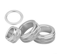 Emiif Knob Protection for Toyota for Corolla 2019 2025, Aluminum Alloy Air Conditioning Cover, Easy Upgrade (Silver)
