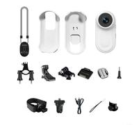 Emiif Mini Action Camera 1080P HD Video Recorder With 120 Degree Wide Angle Lens IPS Display For Travel Cycling Pet Walking(White)