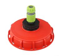 Emiif Orange IBC Tote Cap Cover, 6.42 Inch Plastic Lid Bung Adapter with 12mm Connector for Garden Watering