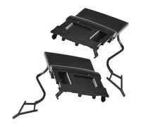 Emiif Pair Front Bumper Tow Hook Eye Cover Cap for 2014-2018, OEM 7P6807185A 7P6807186A, Black Unpainted Plastic