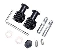 Emiif Pair of Zink Plated Fixing Bolts Kits for Wall Hung Toilet Wall Mounted Toilet Fixing Screw Replacement Kit-Black