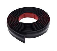 Emiif PVC TPE Flexible Edge Strips Decorative Splicing Pressure Lines Peel Molding Trim for Corners Curves Doors Windows Home Interior, 6m(black)