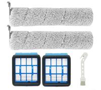 Emiif Roller Brushes And Filters Kit for Bissell for CrossWave for OmniForce 3882 Vacuum Cleaner, 2 Roller Brushes + 2 Filters + 1 Cleaning Tool