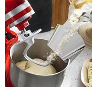Emiif Stainless Steel Pouring Shield Mixer Bowl Pouring Trough Stainless Steel Pour Chute for KitchenAid Mixers for Kenwood Blender Kitchen Pour Accessories