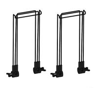 Emiif Stainless Steel Solar Panel Stand 360 Degree Adjustable Portable Foldable Bracket for Camping Outdoor Use(Black)