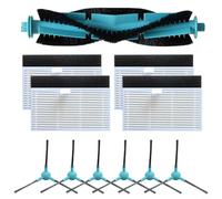 Emiif Vacuum Replacement Kit for Ultenic for T10 Lite Vacuum Cleaner, 1 Main Brush+4 Filters+6 Side Brushes