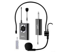 Emiif Wireless Microphone Headset with LED Display for Teaching and Presentations, Clear Audio Performance, Robust ABS Material