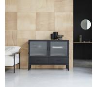 Emil - Low metal sideboard Black