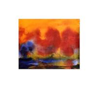 Emil Nolde Canvas Artwork Picture. Famous Wall Art Prints Abstract Painting Reproduction. Sea under Red Sky. Modern Home Decor 85x70cm Unframed
