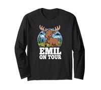 Emil on Tour Elk Mountains Forest Children Travel Adventure Long Sleeve T-Shirt