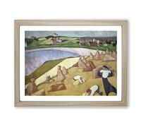 Emile Bernard Harvest by the Sea Classic Painting Framed Print | A2 Oak Framed Wall Art | Ready to Hang | Classic Nautical Picture | Living Room Bedroom Lounge Office