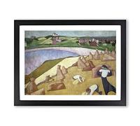 Emile Bernard Harvest by the Sea Classic Painting Framed Print | A4 Black Framed Wall Art | Ready to Hang | Classic Nautical Picture | Living Room Bedroom Lounge Office