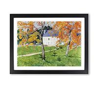 Emile Bernard House Among the Trees Classic Painting Framed Print | A3 Black Framed Wall Art | Ready to Hang | Classic Floral Picture | Living Room Bedroom Lounge Office