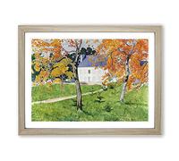 Emile Bernard House Among the Trees Classic Painting Framed Print | A4 Oak Framed Wall Art | Ready to Hang | Classic Floral Picture | Living Room Bedroom Lounge Office